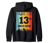 Settembre 13 Edizione Limitata Retro Vintage Compleanno Felpa con Cappuccio