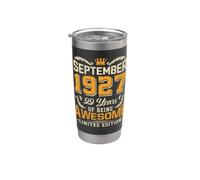 Settembre 1927 Vintage 99 Anni Fantastico 99° Compleanno Bicchiere termico in acciaio inox doppia parete
