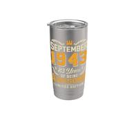 Settembre 1943 Vintage 83 Anni Impressionante 83° Compleanno Bicchiere termico in acciaio inox doppia parete