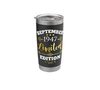 Settembre 1947 Compleanno Vintage Nato A Settembre Bday Bicchiere termico in acciaio inox doppia parete