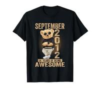 Settembre 2012 14° Compleanno 2026 Donne 14 Anni Orsacchiotto Maglietta
