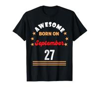 Settembre 27 Compleanno Fantastico Nato Il 27 Settembre Vintage Maglietta