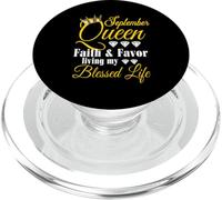 Settembre Regina Vivere la mia vita benedetta Compleanno Leo-Vergine PopSockets PopGrip per MagSafe