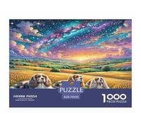 Setter 1000 pezzi per donne e uomini: quattro cani riposano nel grano, gioco divertente e stimolante per famiglie, idea regalo 70x50 cm/1000 pezzi