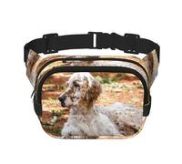 Setter inglese Autunno Animali domestici Cani Inglese, Marsupio quadrato a doppio strato, borsa da viaggio, marsupio casual