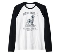 SETTER INGLESE CACCIATORE DAL CUORE GENTILE CANE Maglia con Maniche Raglan