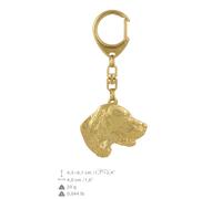 Setter - Placcato Oro Portachiavi Con Uno Cane Art Dog