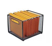 SETTFRFE Cartella portadocumenti da appendere, formato lettera, in rete metallica, per oggetti vari o giocattoli, colore nero