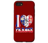 Settimana della lingua francese I Love Paris I Love France Bandiera a forma di cuore Custodia per iPhone SE (2020) / 7/8