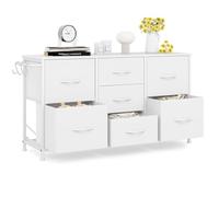 Settimino Cassettiera con Cassetti in Tessuto Comò Vintage in Metallo per Camera da Letto, Corridoio, Soggiorno, Ingresso, Armadietto Camera Industriale Salvaspazio per Vestiti, Biancheria Intima Ecc