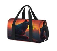Setting Sun Black Cat Sport Duffel Bags per Bambini Ragazze Ragazzi Donne Uomini Pernottamento Weekender Borsa da Viaggio Tote Carry Palestra Casual Duffel Borse