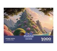 Setting Sun Shines on The Lake 1000 Pezzi Cartone Robusto Puzzle Moss-covered Cottages Antistress Gioco Creativo Puzzle Per Bambini 52x38cm/1000pcs
