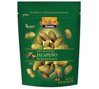 Setton Farms Semi di pistacchio aromatizzati, Jalapeno, pistacchi senza guscio, certificati senza OGM, senza glutine, vegano e kosher, sacchetto richiudibile da 142 ml
