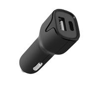 Setty, Caricatore per Auto 12 Watt Doppia porta USB e USB-C 2.4A, Nero