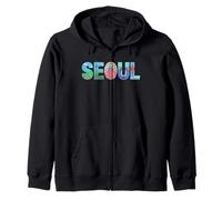 seul, corea sud, culturale, simboli, hanbok, orizzonte Felpa con Cappuccio
