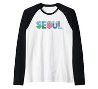 seul, corea sud, culturale, simboli, hanbok, orizzonte Maglia con Maniche Raglan