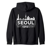 seul, Corea Sud, Minimalista, Bianco, Orizzonte Felpa con Cappuccio
