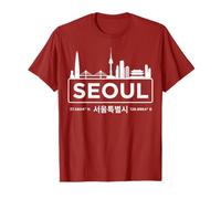 seul, Corea Sud, Minimalista, Bianco, Orizzonte Maglietta