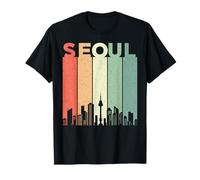 seul, corea sud, orizzonte, retro, vendemmia, coreano, paesaggio urbano Maglietta