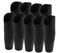 SEUNMUK 100 bicchieri per patatine fritte da 400 ml, in carta kraft, per waffle, snack, gelato, cibo, colore nero