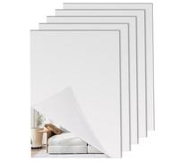 SEUNMUK Confezione da 5 specchi autoadesivi da 40 x 30 cm, non in vetro, spessore 3 mm, in acrilico HD, in plastica, per camera da letto, soggiorno, corridoio, decorazione