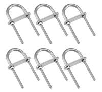 SEUNMUK Set di 6 Bulloni a U Rotondi in Metallo M5 × 78 mm, in Acciaio Inossidabile 304 con Dado Esagonale e Distanziatore per Staffe Tubi