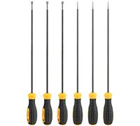 Seunmuk - Set di 6 cacciaviti a croce e a taglio lungo, 30 cm, con cacciavite a testa piatta e a croce e cacciavite magnetico, con manico in gomma