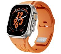 SEURE Cinturino in silicone per Apple Watch Ultra 2/1 49 mm, serie 10 46 mm, serie 9/8/7 45 mm, serie SE2/6/SE/5/4 44 mm, serie 3/2/1 42 mm, design auto sportiva, cinturino di ricambio per uomo e