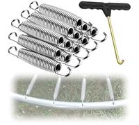 Seutmrou 12 molle di ricambio per trampolino elastico e 1 strumento per molle, 140 mm, molle di ricambio in acciaio inox per 240, 244, 305, 360, 366, 396, 400, 426, 430 cm
