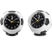 sev Sveglia Compatibile con Juventus Orologio al Quarzo da Tavolo Pallone 9 cm Prodotto Ufficiale