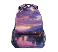 Sevdomey Beautiful City - Zaino per computer portatile, impermeabile, 15 l, elegante, leggero, con tasche multiple per lavoro, scuola e viaggi