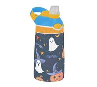 Sevdomey Borraccia per bambini con cannuccia a forma di cartone animato, per bambini e bambine, in acciaio inox, isolata a tenuta stagna, 480 ml, per scuola, asilo, viaggi, sport