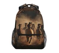 Sevdomey Brown Horse, zaino per computer portatile, impermeabile, 15 l, elegante, leggero, con tasche multiple per lavoro, scuola e viaggi