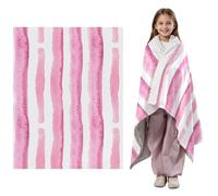 Sevdomey Coperta per bambini in peluche super morbido a righe | Coperta calda e accogliente per culla, passeggino, viaggio e pisolino, per bambini e bambine, 152,4 x 127 cm