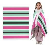 Sevdomey Coperta per bambini in peluche super morbido a righe | Coperta calda e accogliente per culla, passeggino, viaggio e pisolino, per bambini e bambine, 152,4 x 127 cm