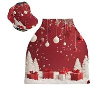 Sevdomey Coprisedile natalizio per auto, per neonati, multiuso, morbido, traspirante, per allattamento, coprisedia per auto, sciarpa per allattamento