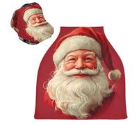 Sevdomey Coprisedile per auto con testa di Babbo Natale, per neonati, multiuso, morbido, traspirante, per allattamento, coprisedia per auto, sciarpa per allattamento