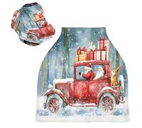 Sevdomey Coprisedile per auto vintage rosso antico, per neonati e neonati, multiuso, morbido e traspirante, coprisedili per auto, sciarpa per allattamento
