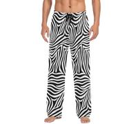 Sevdomey Pantaloni Pigiama Zebra Stripes | Pantaloni da pigiama leggeri da uomo con tasca con coulisse