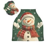 Sevdomey Pupazzo di neve indossa cappello infermieristica coprisedile auto per neonati neonati copertura multiuso morbido traspirante copertura per allattamento - coprisedili auto - sciarpa