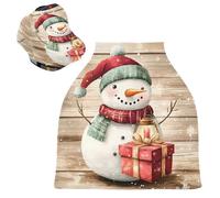 Sevdomey Pupazzo di neve indossa cappello infermieristica coprisedile auto per neonati neonati copertura multiuso morbido traspirante copertura per allattamento - coprisedili auto - sciarpa