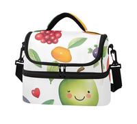 Sevdomey Simpatica borsa per il pranzo a base di verdure, per donne e uomini, isolata a doppio strato, 8 l, portatile, per lavoro, picnic, spiaggia, con tracolla imbottita