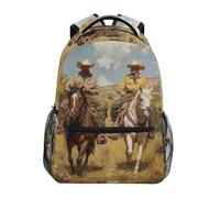 Sevdomey Two Cowboys - Zaino per computer portatile, impermeabile, 15 l, elegante, leggero, con tasche multiple, per lavoro, scuola e viaggi