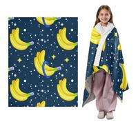 Sevdomey Yellow Bananas Super Soft Plush Toddler Blanket | Coperta calda e accogliente per culla, passeggino, viaggio e pisolino, per bambini e bambine, 152,4 x 127 cm