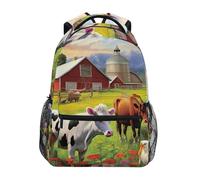 Sevdomey Zaino per computer portatile con animali della fattoria, impermeabile, 15 l, elegante, leggero, con tasche multiple per lavoro, scuola e viaggi