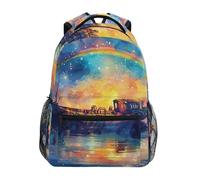 Sevdomey Zaino per computer portatile con barca da pesca rotta, impermeabile, 15 l, elegante, leggero, con tasche multiple per lavoro, scuola e viaggi