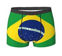 SEVEBJ Bandiera del Brasile Uomini Traspirante Boxer Slip Soft Shorts Biancheria Intima Confortevole, Bandiera del Brasile 1, M
