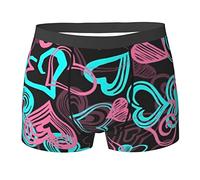 SEVEBJ Bandiera del Brasile Uomini Traspirante Boxer Slip Soft Shorts Biancheria Intima Confortevole, Amore 19, L