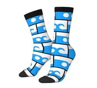 SEVEBJ Bandiera di Ocean City, Maryland Calzini Per Le Donne Uomini Cuscino Atletico Crew Calzini Casual Wicking Calzini 3 Nero, 2 Nero-1, Taglia unica