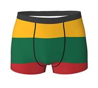 SEVEBJ Bandiera Paesi Bassi Uomini Traspirante Boxer Slip Soft Shorts Confortevole Biancheria Intima, Bandiera della Lituania 18, M